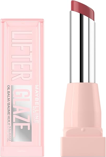 Maybelline Lifter Glaze Oil Balm with Hyaluronic Acid and Hydrating Oil Blend, Lip Balm with 24HRs of Smooth, Moisturizing Shine, Berry Haze (Sheer Cool Mauve)
